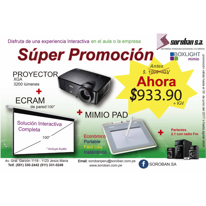 Promoción Aula Interactiva 100"